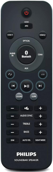 Replacement remote for Philips 996510060922, HTL5110F7