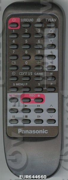 Controlo remoto de substituição para Panasonic EUR501320