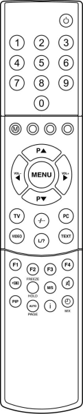 Controlo remoto de substituição para CM Remotes 90 19 83 73