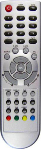 Replacement remote control for United TVD7056