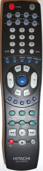 Replacement remote for Hitachi CLU5728TSI, 65S500, 51S500, 57S500