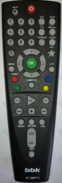 Replacement remote control for Bbk RC-SMP712