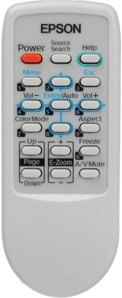 Controlo remoto de substituição para Epson EB-410W EB-410WE 400W PowerLite 410W