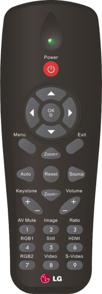 Replacement remote control for LG BX286-HD