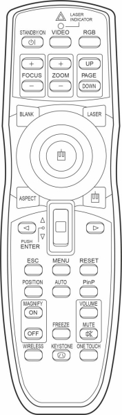 Replacement remote for Hitachi CP-X880 CP-X885