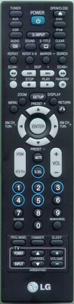 Controlo remoto de substituição para LG AKB32474401 AKB41681201 BH6540T BH6720S BH6820SW
