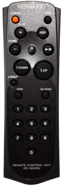 Replacement remote control for Kenwood RC-504FM