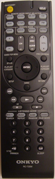Replacement remote control for Onkyo HTR370