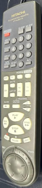 Replacement remote control for Hitachi VT-UX627A