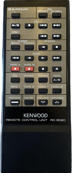 Replacement remote control for Kenwood RC-6020,KR-A5020