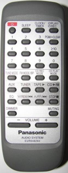 Replacement remote control for Panasonic SA-PM07