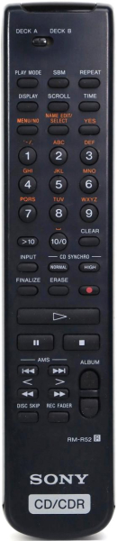 Replacement remote control for Sony 147790111