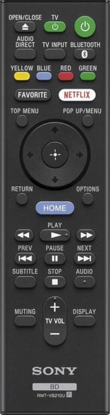 Replacement remote control for Sony RMT-VB210U