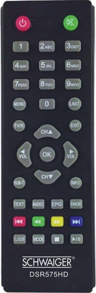 Replacement remote control for Sedea S6500HD