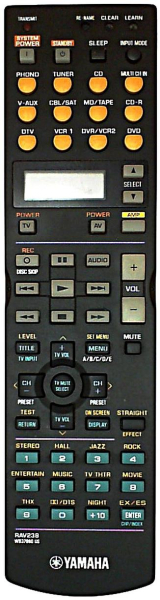 Replacement remote control for Yamaha RAV238