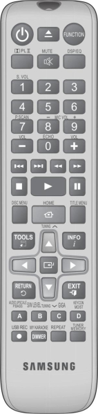 Replacement remote control for Samsung HT-E330K