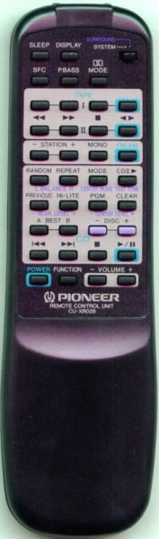 Replacement remote for Pioneer XRP970F, CCS406, CCS456, CUXR028