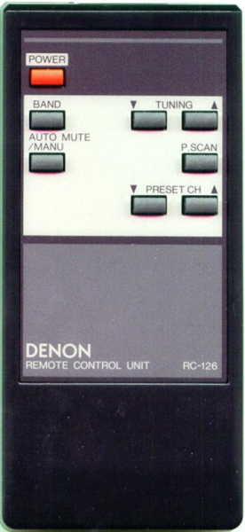 Replacement remote control for Denon TU380RD