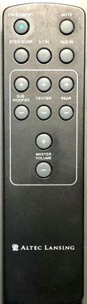 Replacement remote control for Altec Lansing VS3251