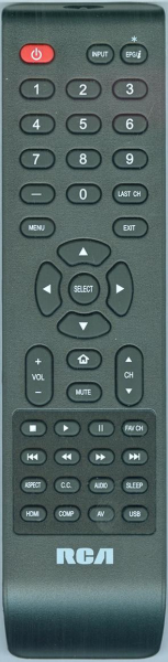 Replacement remote for Rca 850158345, LED32E30RH, LED40E45RH, LED50E45RH