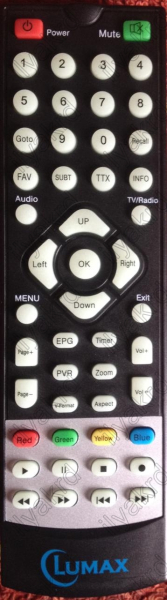 Replacement remote control for Lumax DVT2-4110HD