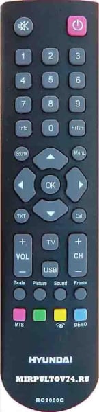 Replacement remote control for Hyundai RC2000C