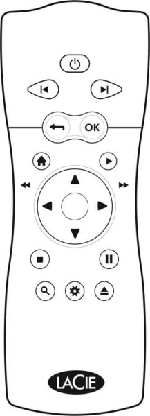 Replacement remote control for Lacie LACINEMA RUGGED AV