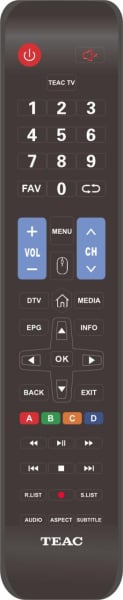 Replacement remote control for Teac/teak LE65A521