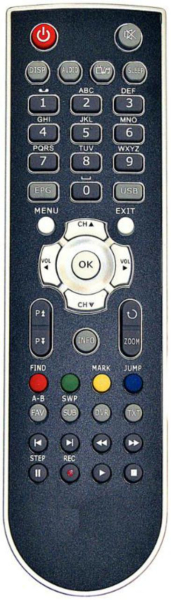 Replacement remote control for Telesystem ODE821CI HD