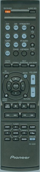 Replacement remote control for Pioneer RC-929R