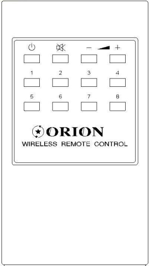 Replacement remote control for Orion 12T1