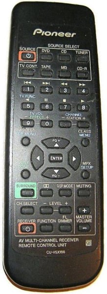 Replacement remote control for Pioneer VSX-D209