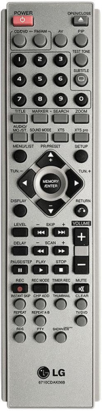 Replacement remote control for LG LH-R5500P