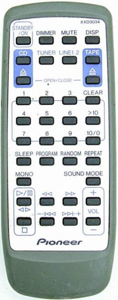 Replacement remote control for Pioneer XC-IS22CD