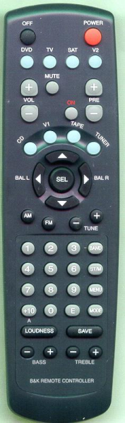 Replacement remote for B&K PT3, 12772