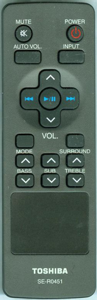 Replacement remote for Toshiba AH701156, SER0451, ABX3250KN