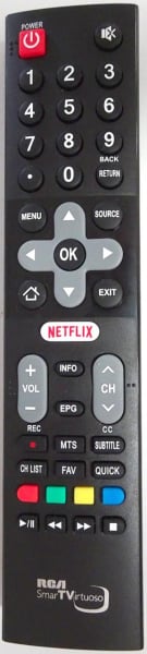 Replacement remote for Rca RNSMU4336, RNSMU5306, RNSMU5536, RNSMU6036 RNSMU6536