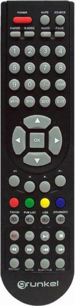 Replacement remote control for Grunkel L32-3NHDTV