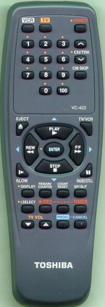Ersättande fjärrkontroll för Toshiba W-522 W-522C W-522CF W-528 W-422 W-511 W-512 W-403 VC-659