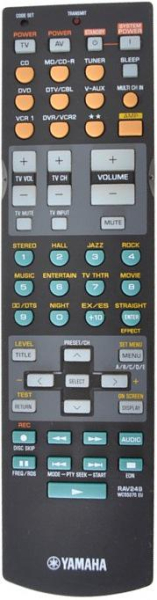 Ersättande fjärrkontroll för Yamaha RAV249, WC552700