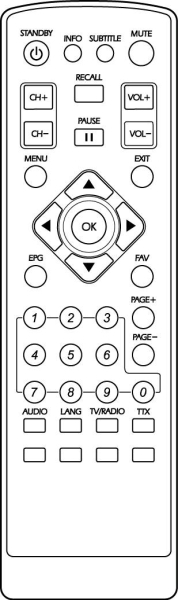Replacement remote control for Pro Basic 1019