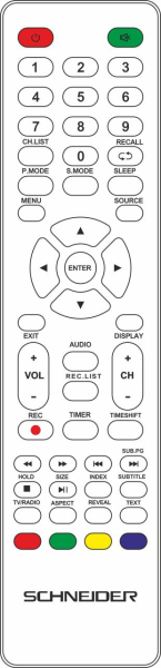 Replacement remote control for Schneider LED24-SCP100HC