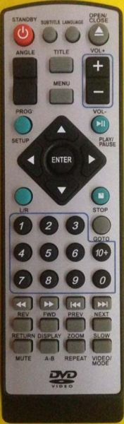 Replacement remote control for Akira DVD-2104