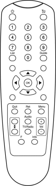 Ersättande fjärrkontroll till Xsat CDTV410