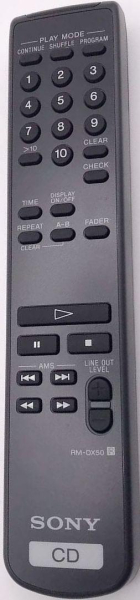 Replacement remote control for Sony CDP-XB930