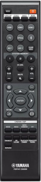 Replacement remote for Yamaha YSP-2500, ZK608900,FSR141