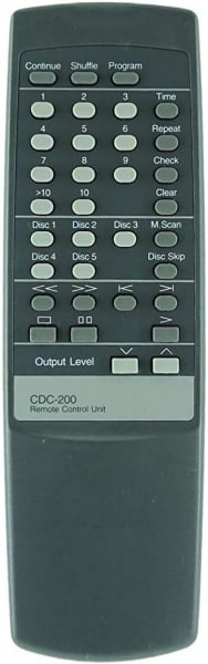 Replacement remote control for Nakamichi CDC-200