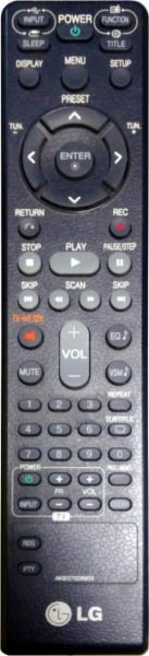 Replacement remote control for LG SH33S-F