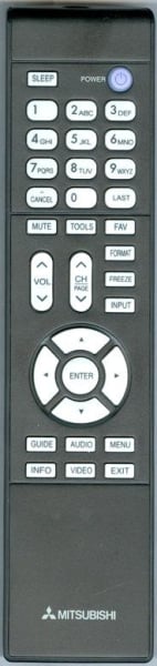 Replacement remote for Mitsubishi WD-65638CA WD-65C10 WD-73638 WD-73640 WD-73642