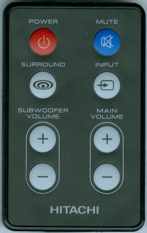 Replacement remote for Hitachi REMOTESBW100, SBW100